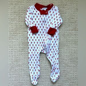 Magnolia Baby Red and White Lobster Onesie